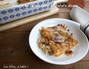 Gratin de céleri rave et patate douce