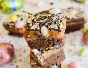 Chocolate shortbread millionaire de Pâques