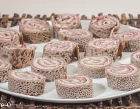 Roulé de galette au jambon et emmental