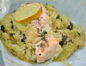 Papillotes de saumon et quinoa