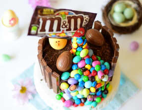 Gravity cake aux oeufs de Pâques