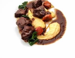 Daube, polenta crémeuse et blettes niçoises