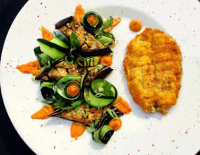 Sardine à la Milanaise, légumes d’été rouille