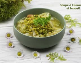 Soupe amande et fenouil et son topping