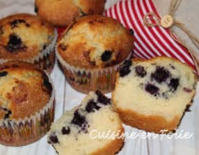 Des muffins aux myrtilles