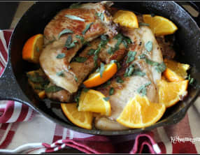 Côtes de porc à l'orange et à la sauge