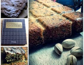 Brownies nature au sucre de canne et aux pistaches.