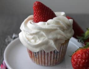 Cupcake aux fraises