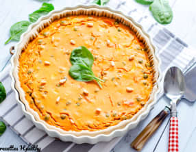 Quiche de potiron et petits pois