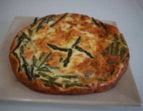 Clafoutis asperges et truite fumée