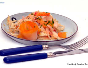 Haddock fumé et Croquante de fenouil à l’orange