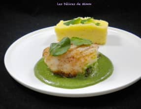 Dos de cabillaud et sa sauce au cresson