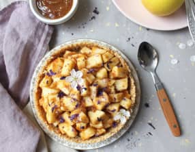 Tarte aux pommes crue à la vanille