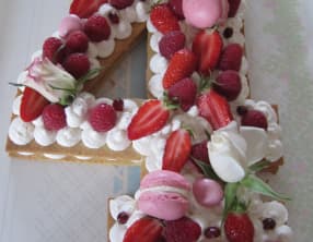 Gâteau en forme de chiffre