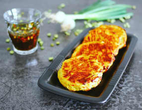 Croquettes pois cassés poireaux sauce thaï