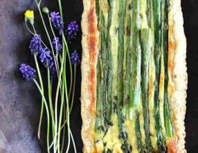 Tarte rustique aux asperges vertes