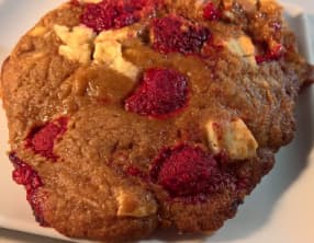 Cookies au chocolat blanc, framboise et citron