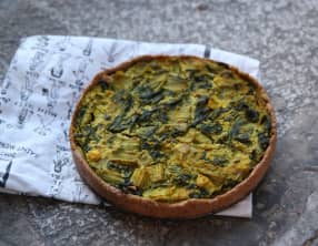 Quiche aux blettes et au curry