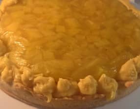 Tarte au caramel et ananas