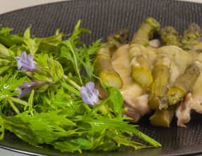 Asperges vertes sur escalopes de dinde