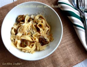 Tagliatelles aux artichauts poivrade