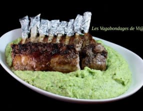 Carré d'agneau sur polenta crémeuse