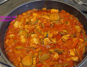 Poulet façon Basquaise