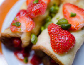 Brioche perdue aux fraises