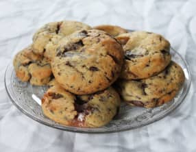 Cookies moelleux, chocolat et chamallow