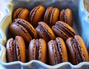 Macarons au chocolat à la fleur de sel