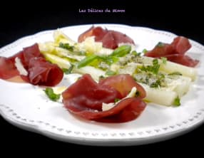 Asperges blanches à la bresaola