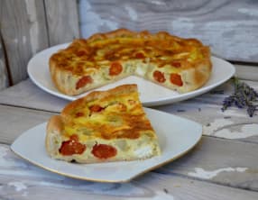 Tarte aux cœurs d’artichauts et aux tomates cerises