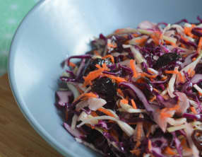 Coleslaw aux cranberries et au sirop d'érable