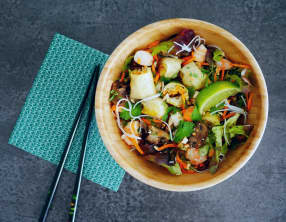 Bobun crevettes et nems maison léger à ma façon