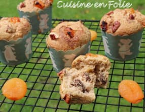 Muffins noix de pécan et abricots