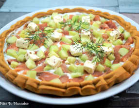 Biscuit léger au saumon et concombre