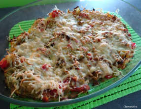 Gratin de chou pointu aux poivrons rouges