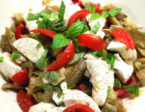 Salade d'aubergines à la vapeur douce