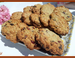 Cookies au muesli et cranberries