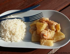 Crevettes à l'ananas