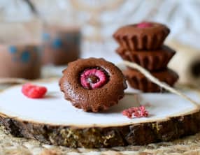 Financiers chocolat et framboises