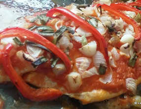 Poisson blanc Corvina Rex à la portugaise