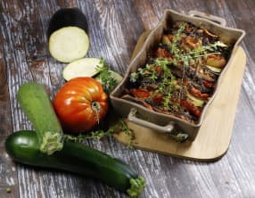 Tian au thym et au lard