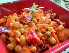 Salade fumée de pomme de terre, betterave et haricot frais