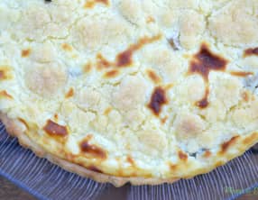 Tarte au lait et à la rhubarbe