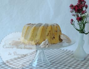 Parfait glacé au café, meringue cacao