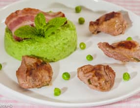 Sots l'y laisse à la mousse de petits pois