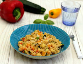 Quinoa façon risotto à la courgette et poivron
