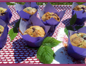 Muffins moelleux aux framboises