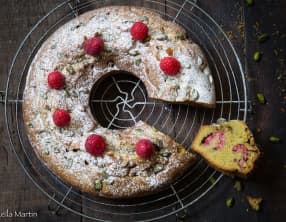 Gesundheitskuchen framboises et pistaches